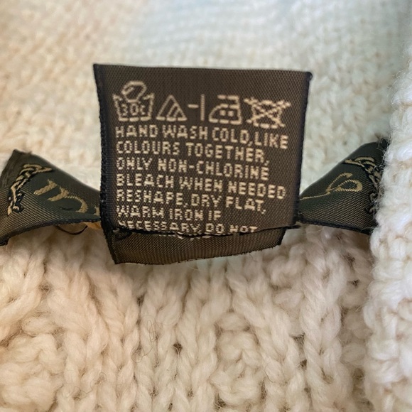 Merino Wool Cable Knit Cardigan Sweater - Picture 10 of 12